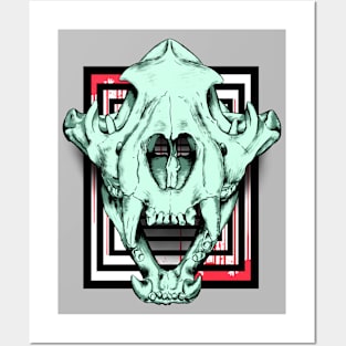 Green Skull Posters and Art